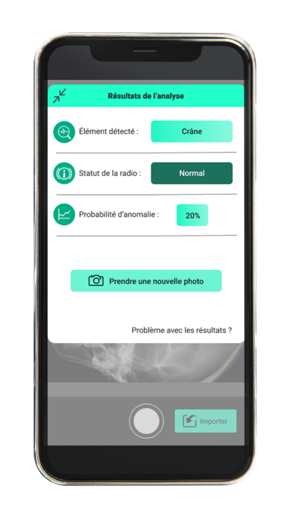 Présentation de l'application après score de fiabilité